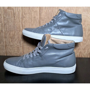 GREATS Royale High Grey Leather Sneakers Men's Size 13 US Made in Italy